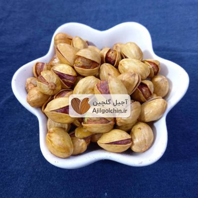 پسته فندقی بوداده زعفرانی