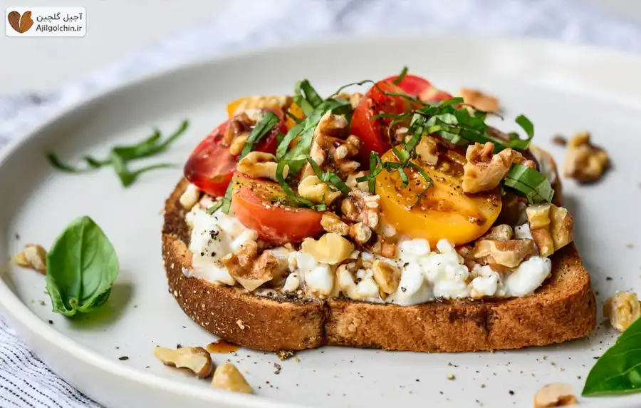 طبع گردو با پنیر