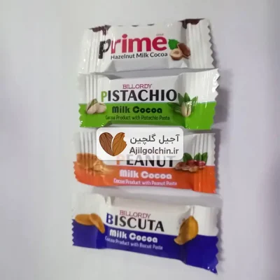 شکلات کاکائو با طعم مختلف آجیل بیلوردی