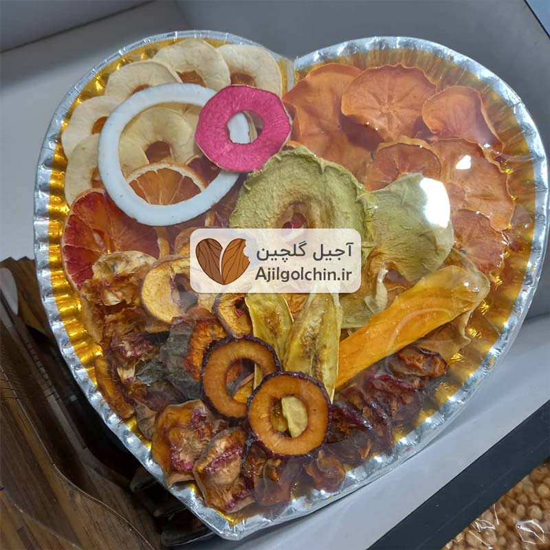 میوه خشک مخلوط بسته بندی قلبی