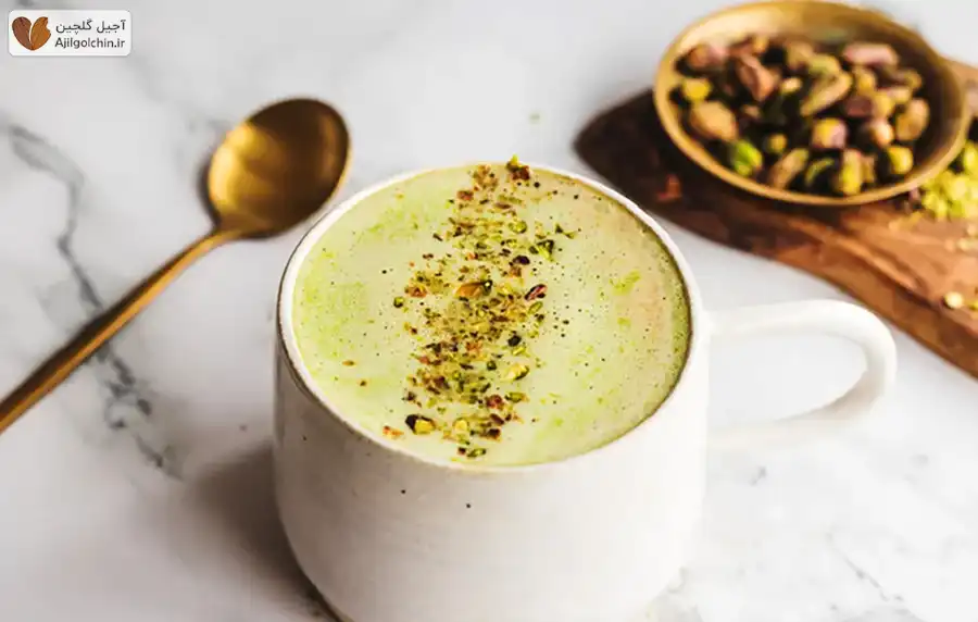 طرز تهیه پودر شیر پسته زعفرانی